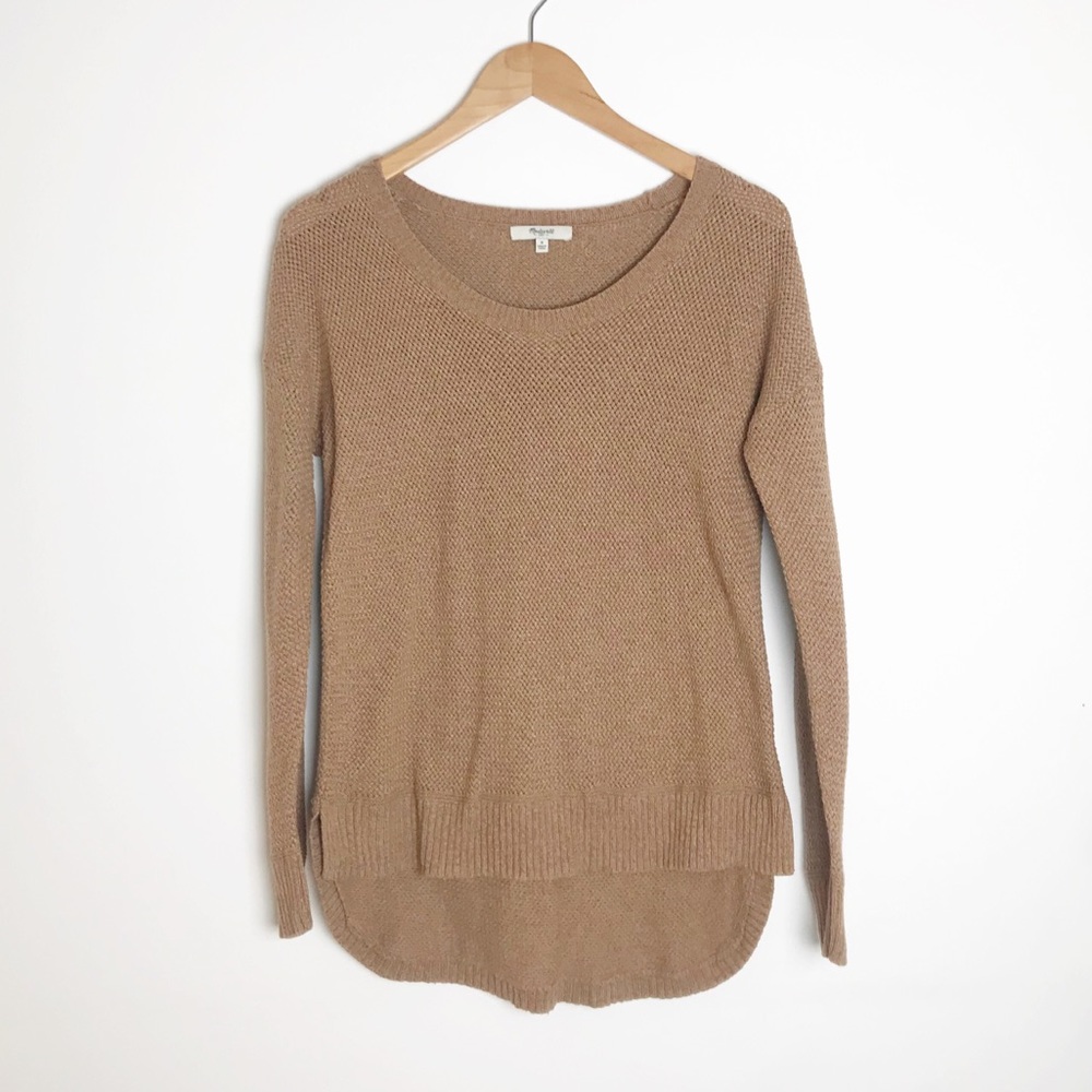 MADEWELL Brown Knit Crewneck Sweater